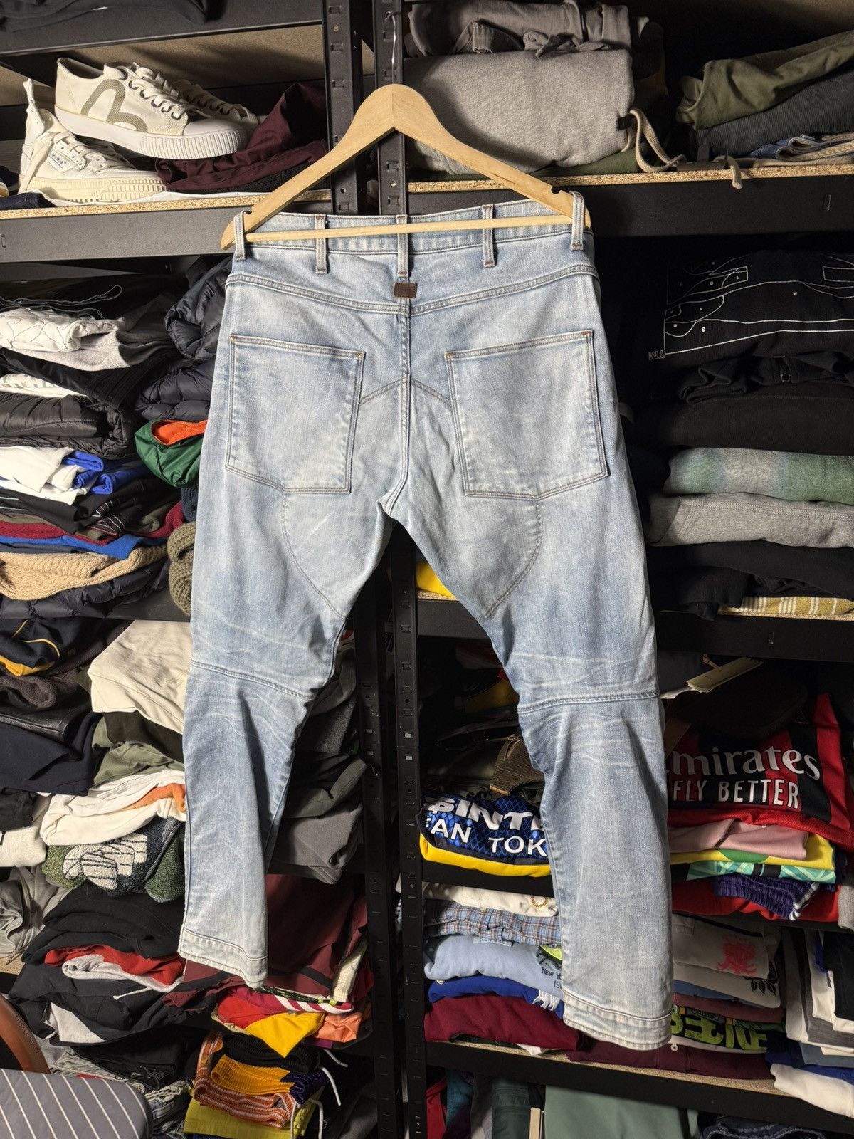 G-Star 🔥 G-Star RAW 5620 Elwood 3D Slim Biker Moto Jeans W35 L34 Size US 35 - 11 Thumbnail