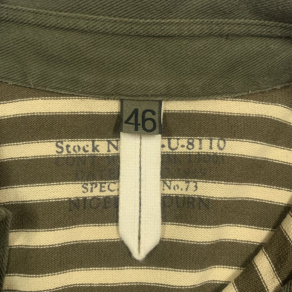 Nigel Cabourn Nigel Cabourn Vintage Processed Border Heavy Polo Shirt Size US M / EU 48-50 / 2 - 8 Thumbnail