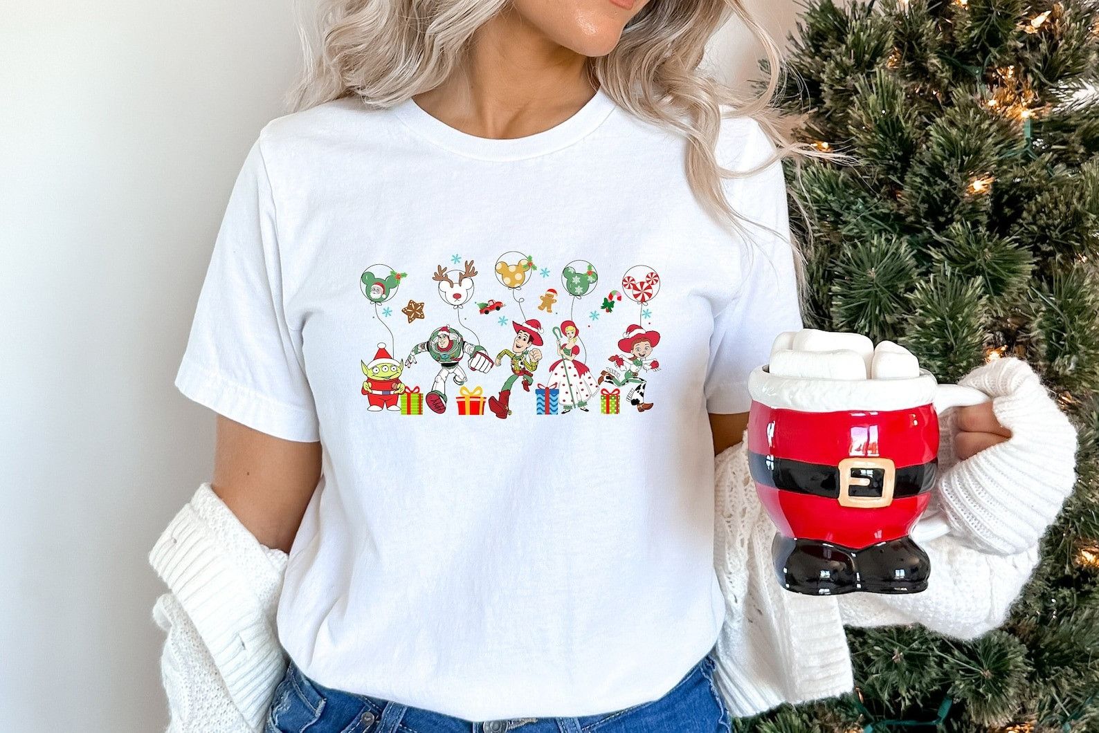 Designer × The Unbranded Brand Characters Christmas Christmas Shirt, Matching Shirt Size XL / US 12-14 / IT 48-50 - 1 Thumbnail