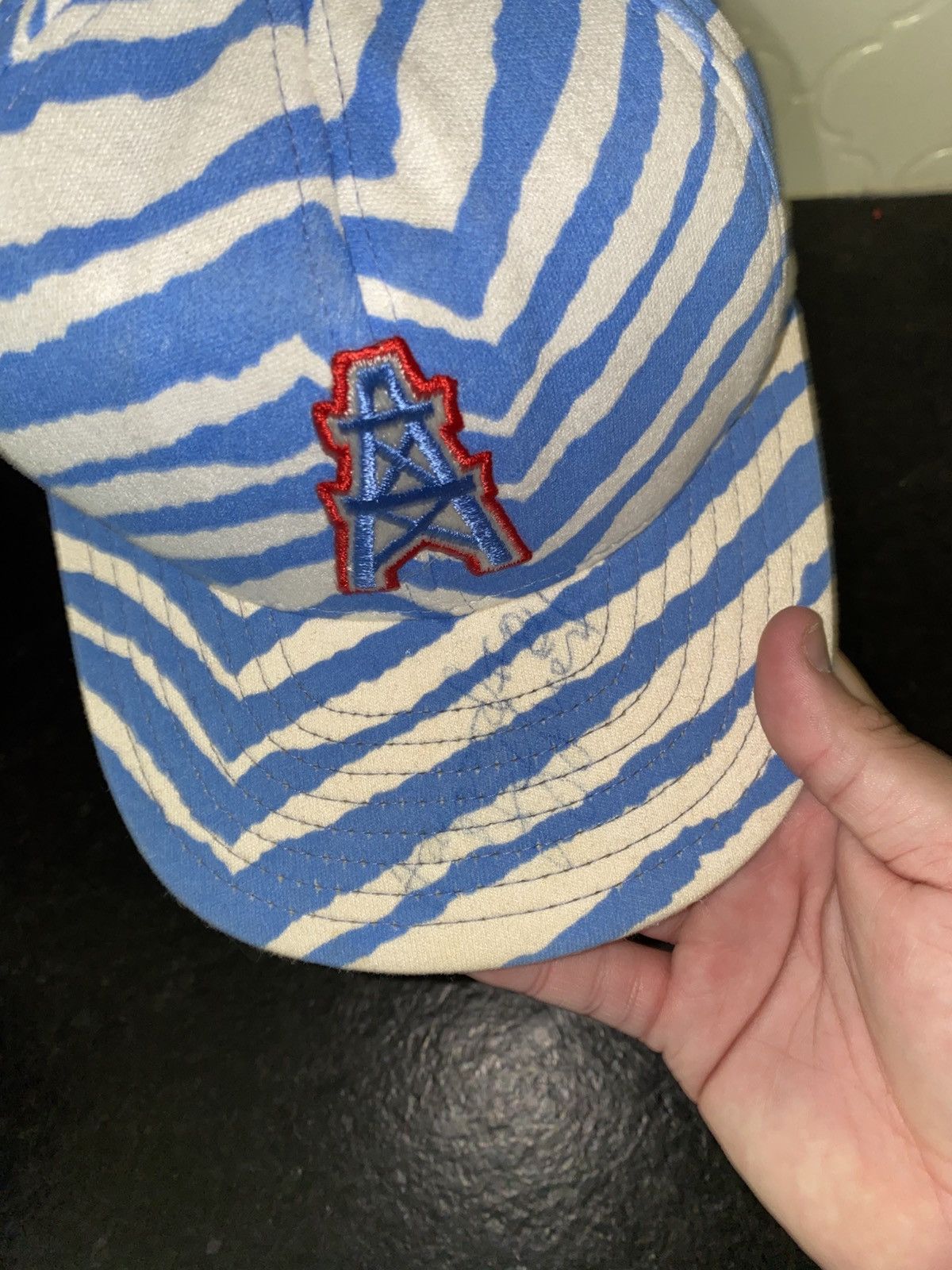 NFL Vintage 80s Zubaz Houston oilers AOP snapback Size ONE SIZE - 4 Thumbnail