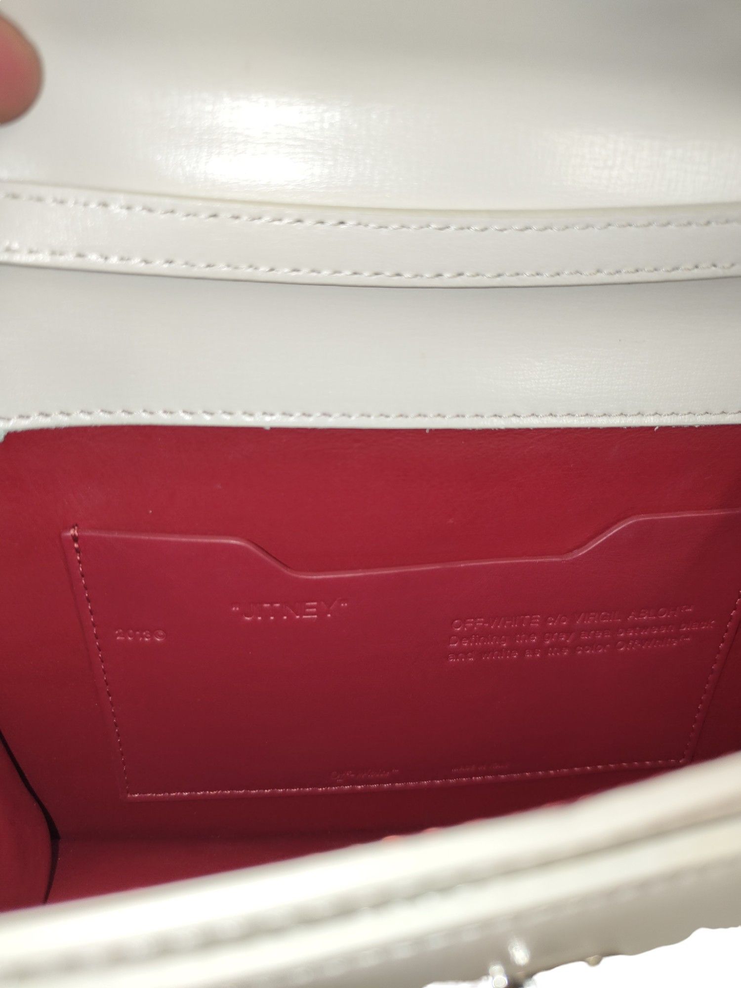 Off-White White Jitney 1.4 Leather Handbag Size ONE SIZE - 6 Thumbnail