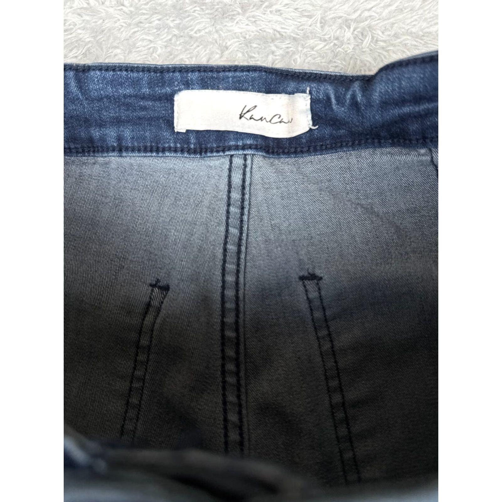 Vintage Jeans Women 30 Blue Denim Wide Flare Cotton Tri-Blend Mid RIse 30x31 Size 30" / US 8 / IT 44 - 6 Thumbnail
