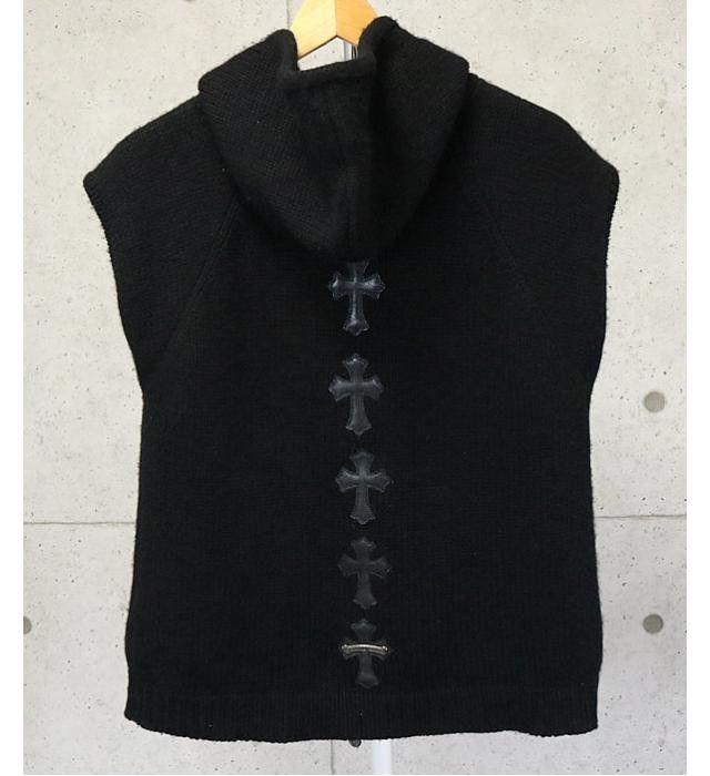 Chrome Hearts Chrome Hearts Cross Patch Sleeveless Hoodie Size US M / EU 48-50 / 2 - 2 Thumbnail
