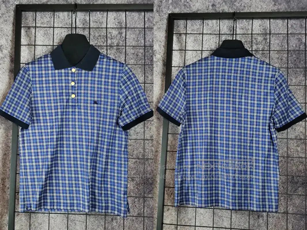 Burberry Burberry Blue Cotton Battle Check Summer Top. Size S / US 4 / IT 40 - 1 Thumbnail
