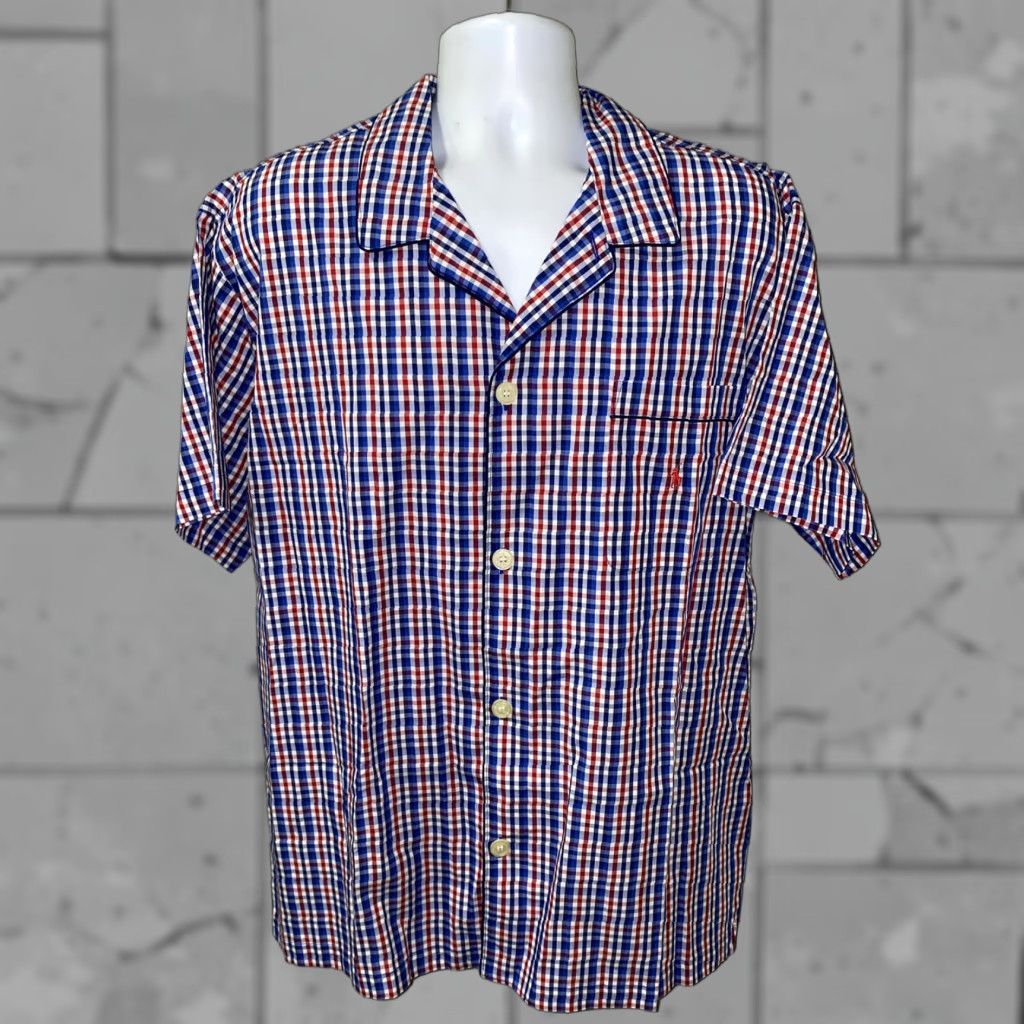 Polo Ralph Lauren Polo Ralph Lauren Plaid Pajama Shirt Top Mens Large Multicolor Lightweight Cotton V-Neck Short Sleeve NWT Size US L / EU 52-54 / 3 - 1 Thumbnail
