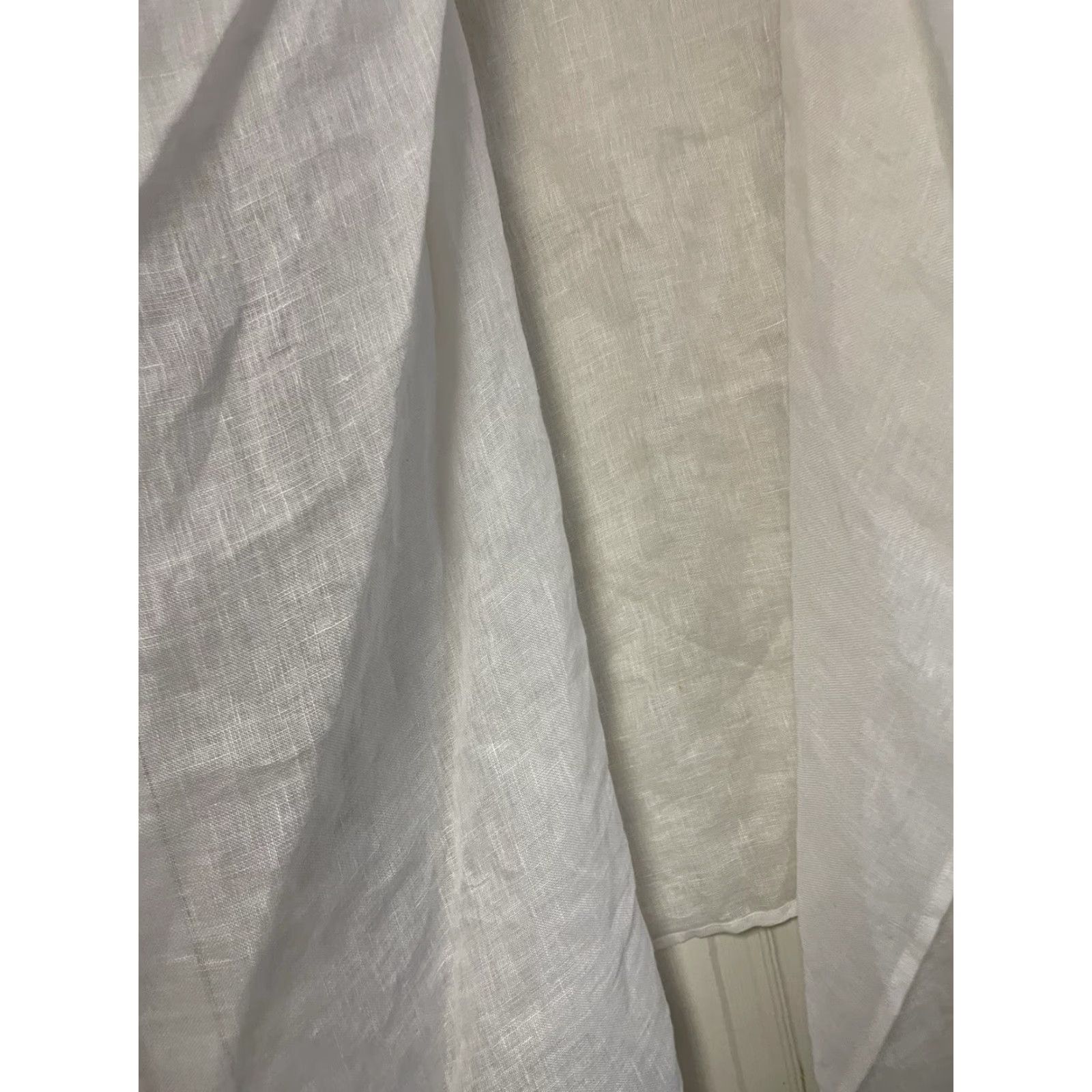 eskandar Eskandar Women Shrug Shirt Linen Sleeveless Drape White 1 Size Regular Size XS / US 0-2 / IT 36-38 - 4 Thumbnail