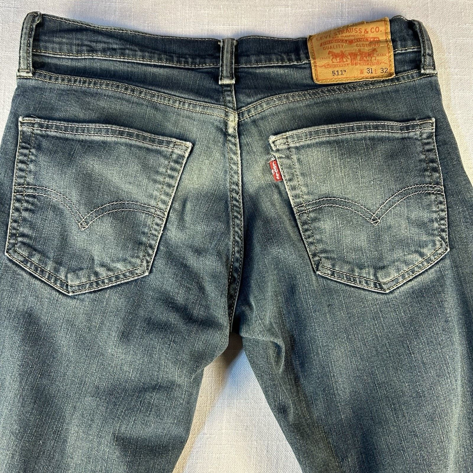 Levi's Levis 511 Jeans Mens 31x32 Blue Denim Slim Straight Size US 31 - 12 Thumbnail