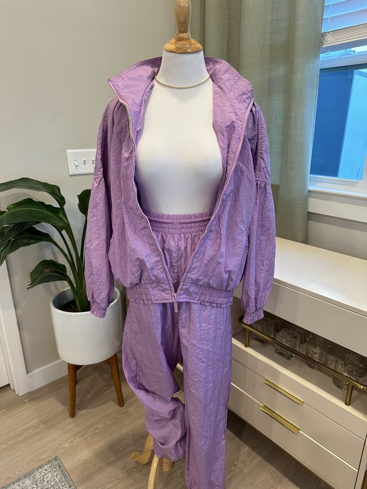Puma Vintage 90s PUMA Purple Two-Piece Tracksuit Set Size M / US 6-8 / IT 42-44 - 6 Thumbnail