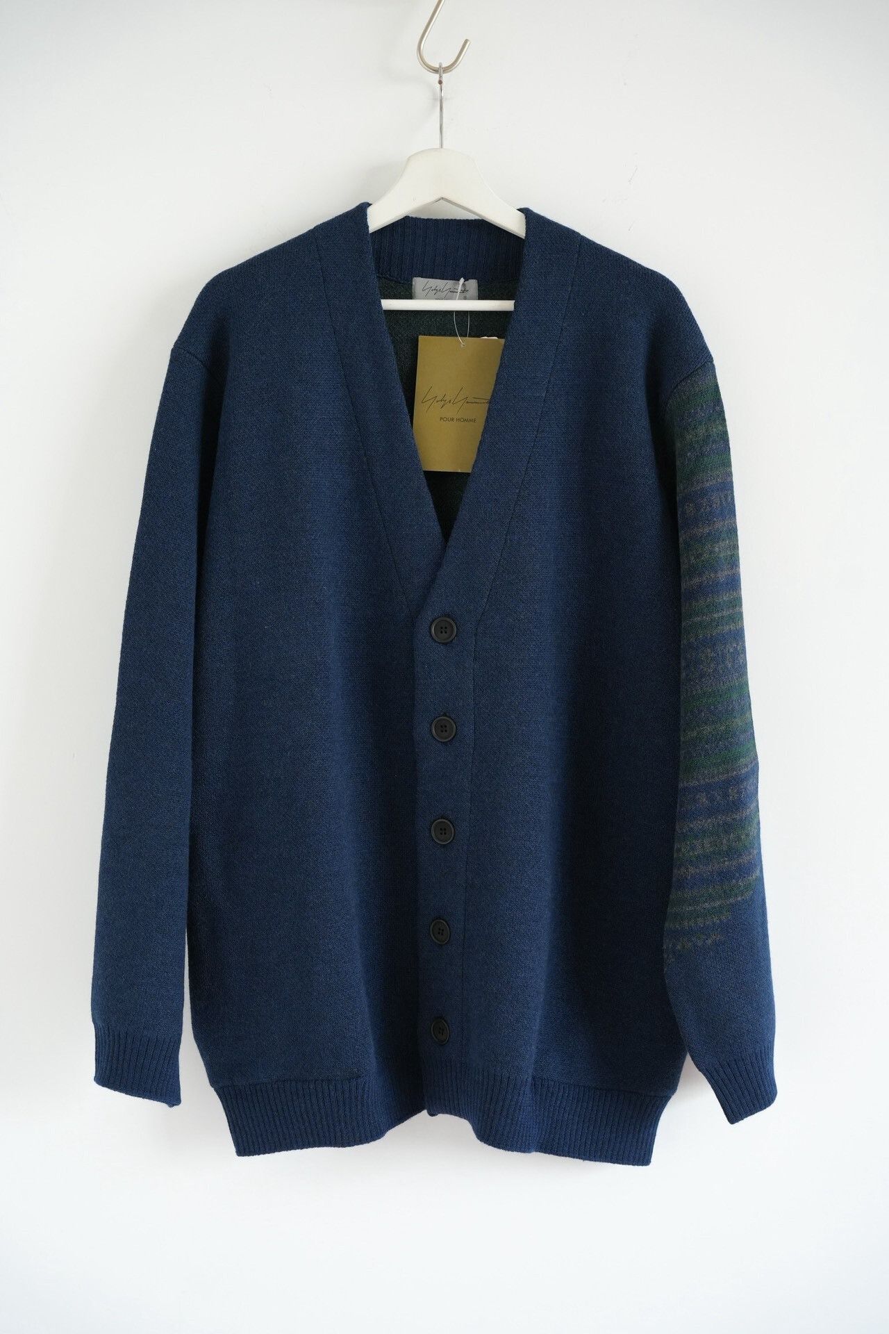 Yohji Yamamoto Yohji Yamamoto Blue Green Striped Sweater Cardigan Size US L / EU 52-54 / 3 - 1 Thumbnail