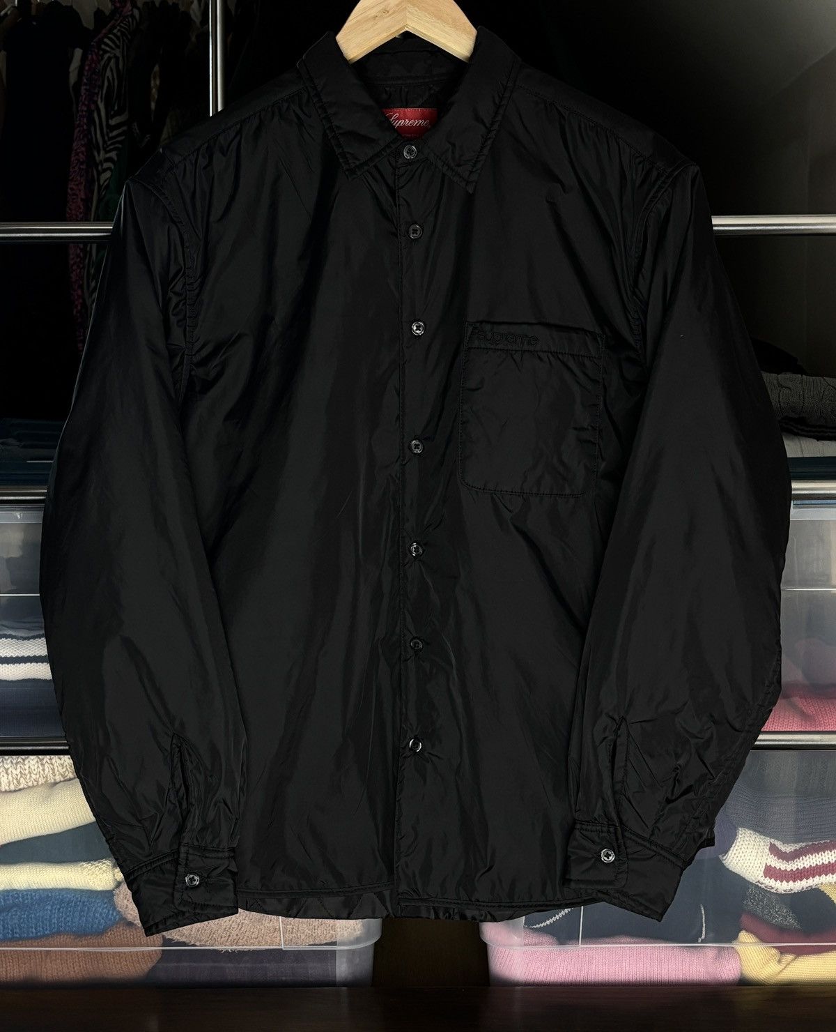 Supreme Supreme 22AW Nylon Filled Shirt Jacket Overshirt Size US S / EU 44-46 / 1 - 1 Thumbnail