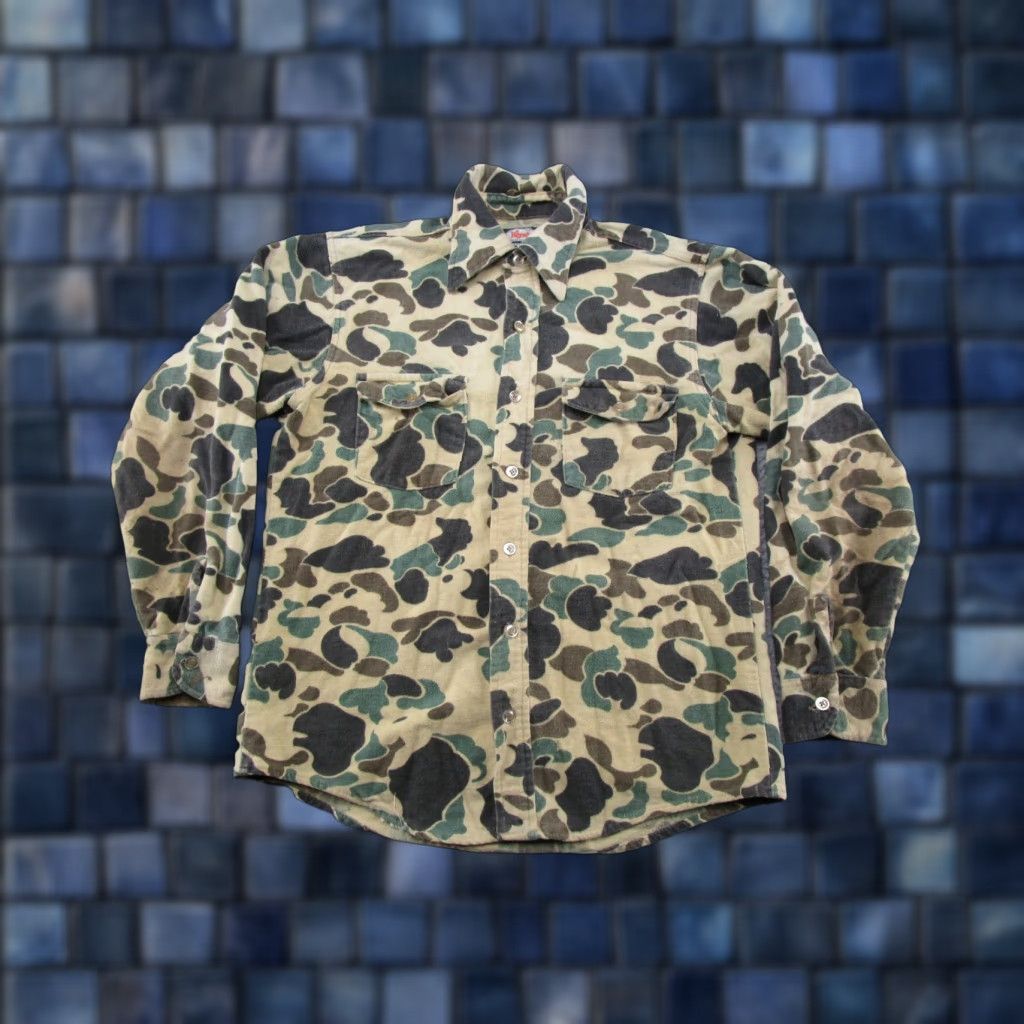 Vintage VINTAGE OshKosh B'gosh Heavyweight Duck Camo Shirt Mens Size L/42 Read Size US L / EU 52-54 / 3 - 1 Thumbnail