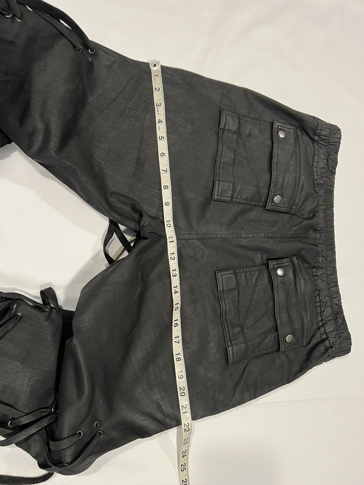 Rick Owens Rick Owens Thomas mega laced waxed jogger pants. 54/36 Size US 36 / EU 52 - 5 Thumbnail