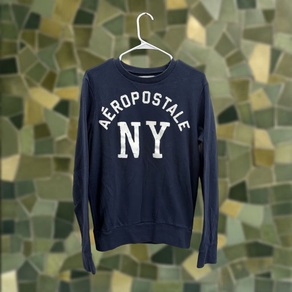 Vintage Aéropostale Sweatshirt Womens Blue Logo Long Sleeve Crewneck XS Size XS / US 0-2 / IT 36-38 - 1 Thumbnail
