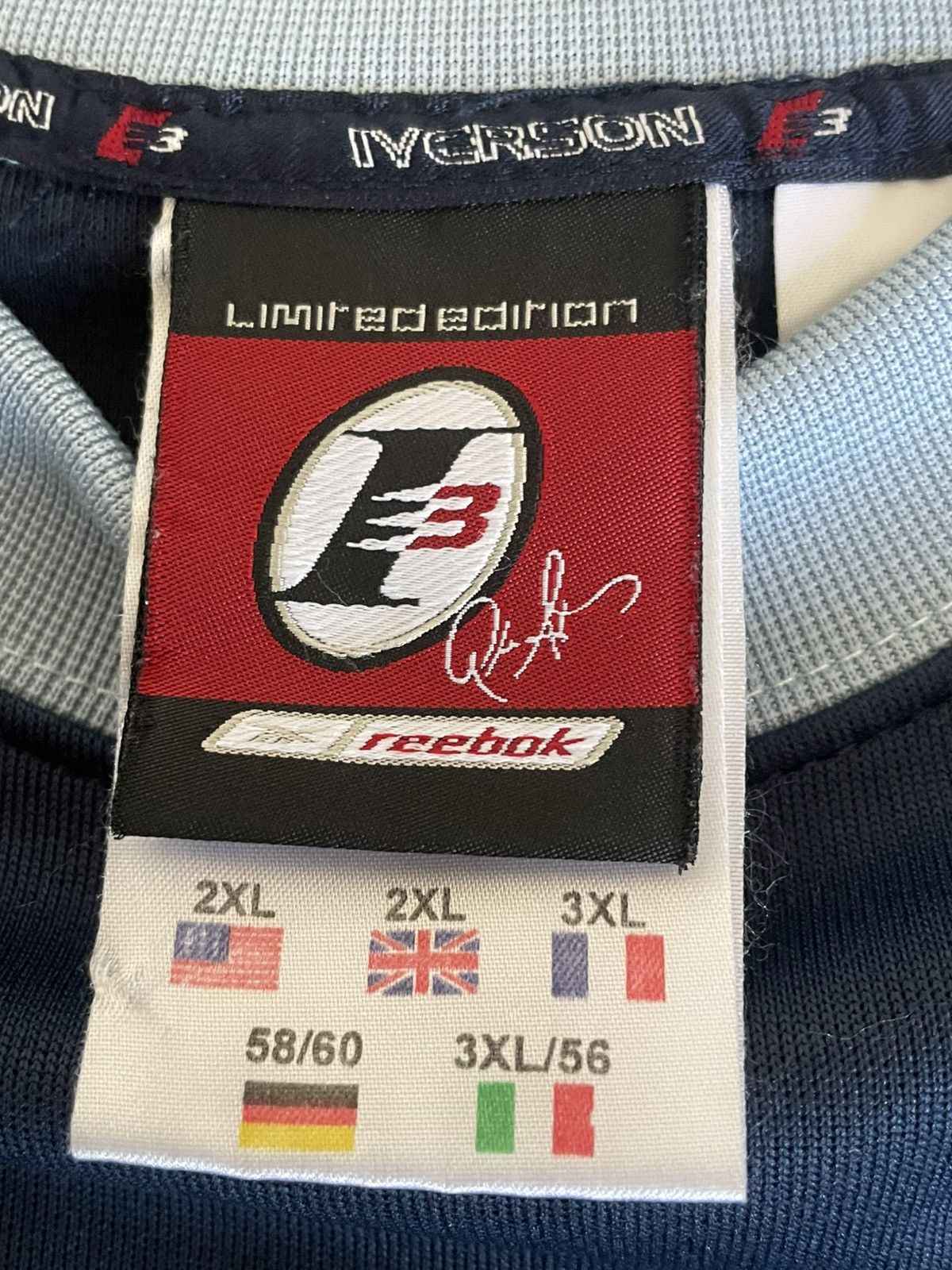 Reebok Vintage Y2K navy blue/baby blue two tone long sleeve Size US XXL / EU 58 / 5 - 2 Thumbnail