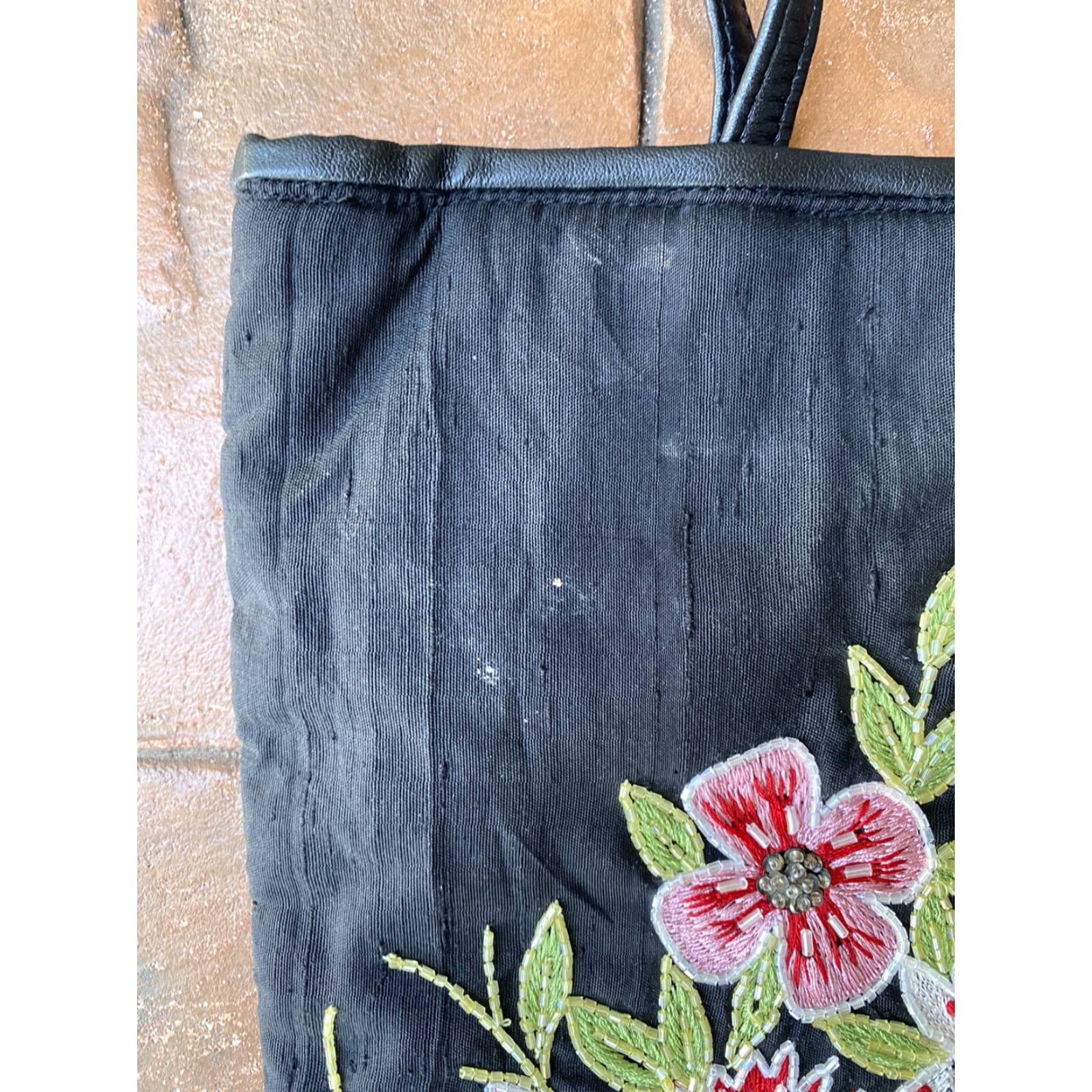 Vintage VINTAGE Christina Floral Beaded And Sequined Hand Tote Bag Size ONE SIZE - 6 Thumbnail