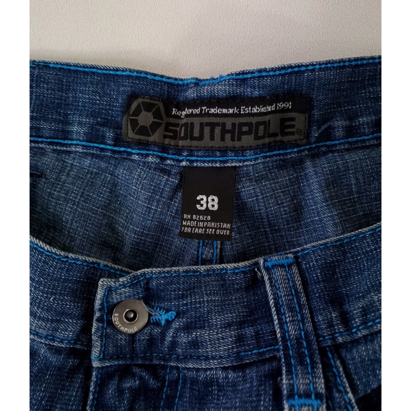 Southpole VINTAGE Southpole VTG Y2K Jeans Blue Mens 38 (38x35 Actual) Size US 38 / EU 54 - 2 Thumbnail