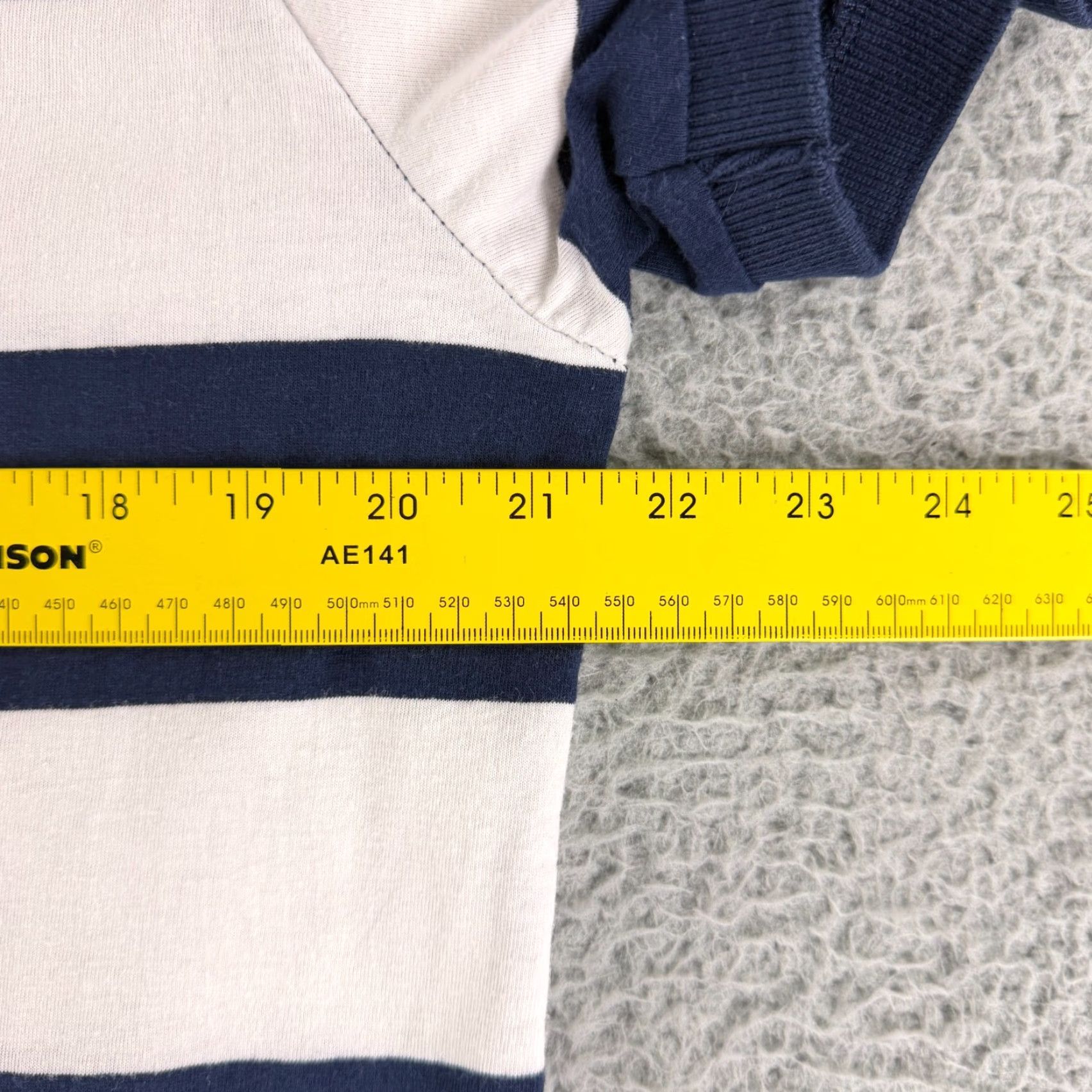 Vintage Aeropostale Polo Shirt Mens XL Blue White Striped Rugby Style Cotton Shirt Size US XL / EU 56 / 4 - 5 Thumbnail
