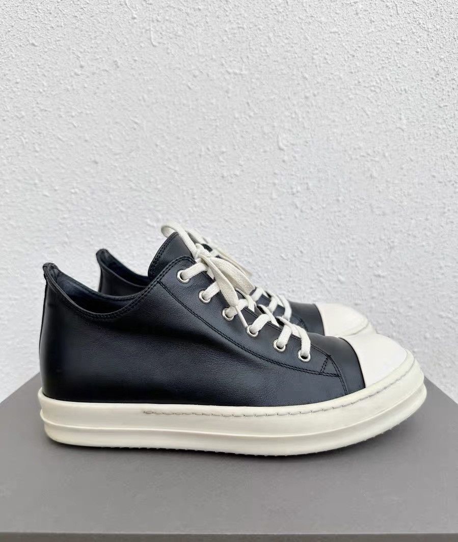 Rick Owens Rick Owens low-top Converse, new glossy calfskin version Size US 8 / EU 41 - 4 Thumbnail