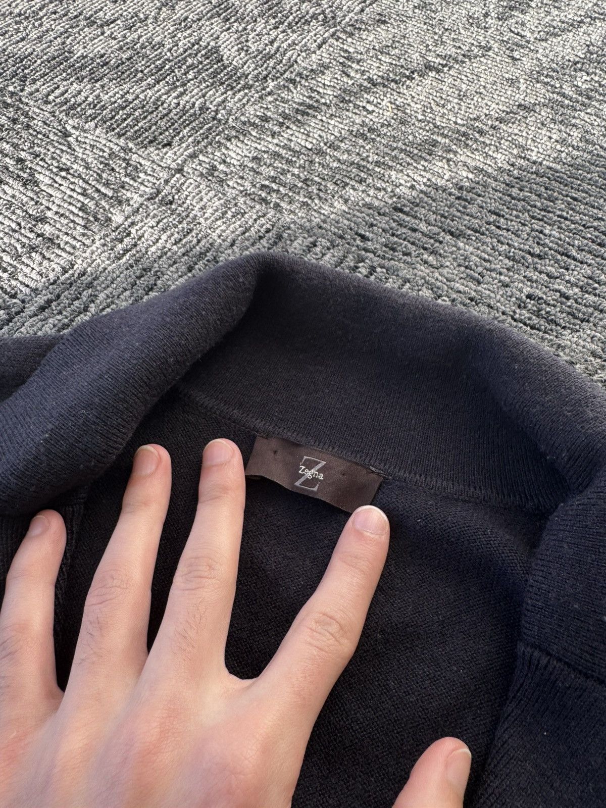 Z Zegna ZZegna mens cardigan blue wool Size US M / EU 48-50 / 2 - 6 Thumbnail
