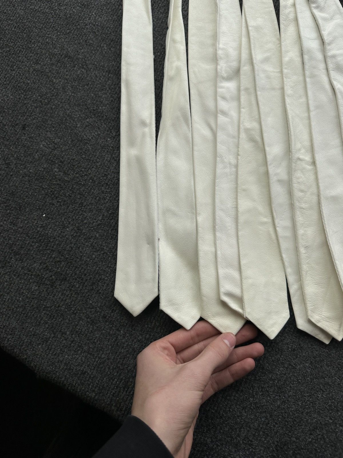 Other 🚨 LEATHER WHITE ITALY TIE LUXURY VNTG RARE OLD MONEY Size ONE SIZE - 6 Thumbnail