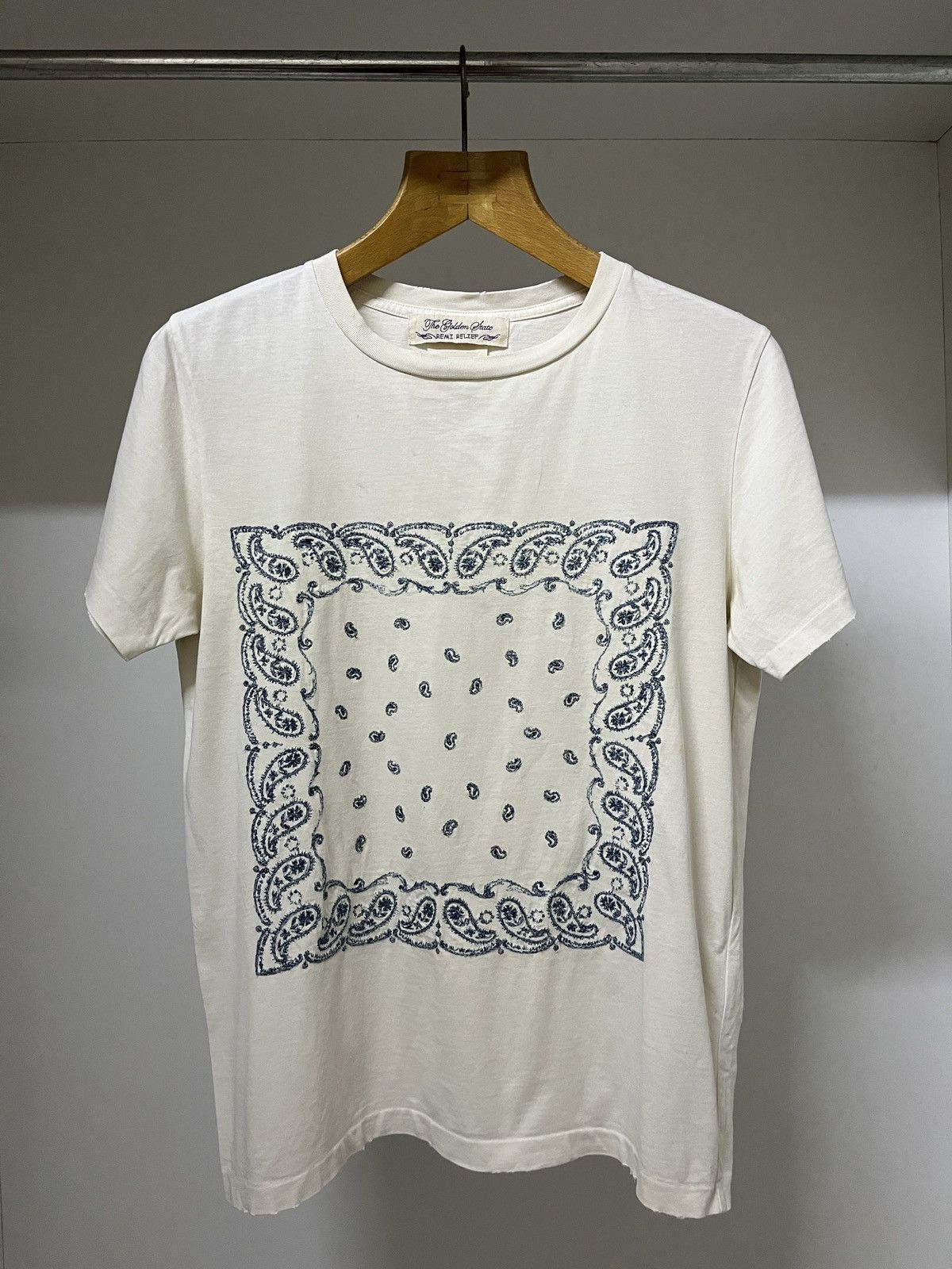 Remi Relief Special Process Indigo Embroidered Bandana Paisley Size M / US 6-8 / IT 42-44 - 1 Thumbnail
