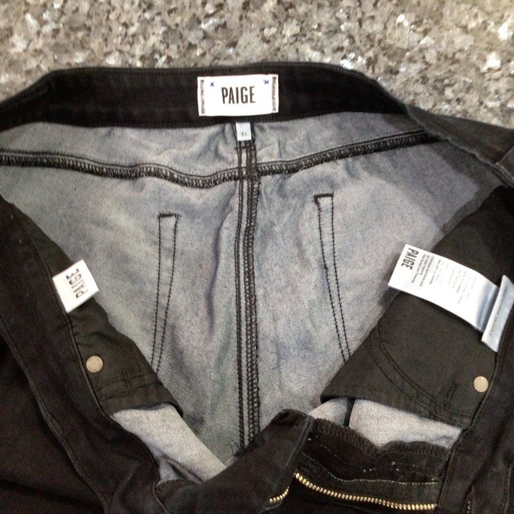 Paige PAIGE Peg Super Skinny Black Jeans - Size 31 Size 31" - 5 Thumbnail