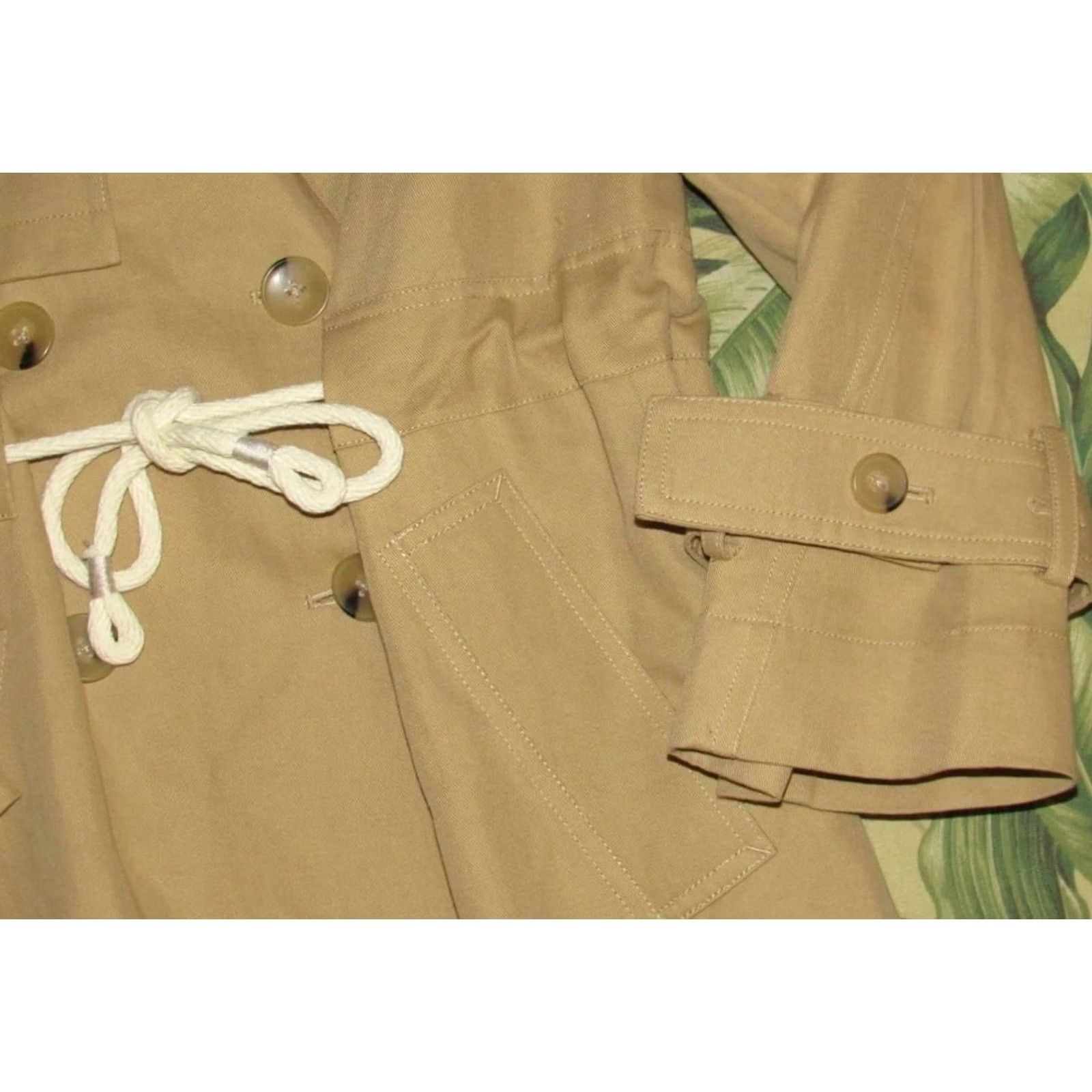Vince VINTAGE VINCE Khaki Linen Cotton Long Trench Coat Jacket Worn Once Small Size S / US 4 / IT 40 - 3 Thumbnail