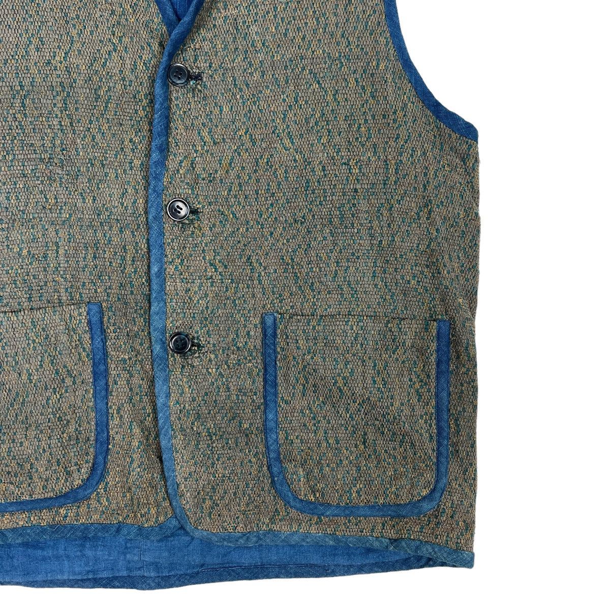 Indigo 🔥 VINTAGE 70s INDIGO BROWN BEACH VEST TANK TOP Size US M / EU 48-50 / 2 - 5 Thumbnail