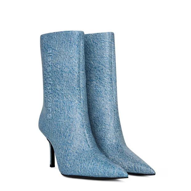 Alexander Wang o1g2r1mq0824 Mule in Light Blue Size US 9 / IT 39 - 3 Thumbnail