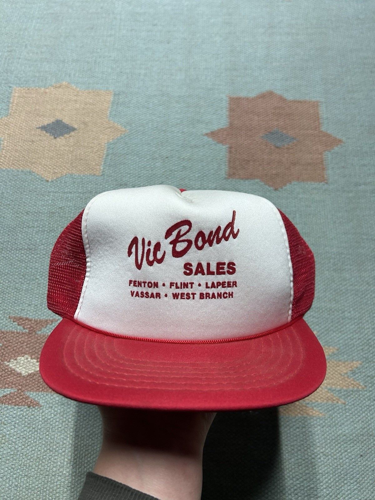 Vintage Vintage trucker hat Vic Bond sales flint Michigan SnapBack Size ONE SIZE - 2 Thumbnail