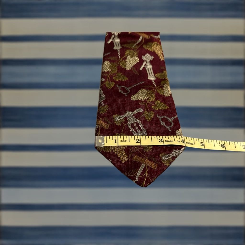 Robert Talbott Robert Talbott Silk Tie Vineyards 20th Anniversary Multicolor Wine 59 inches Men Tie Size ONE SIZE - 1 Thumbnail