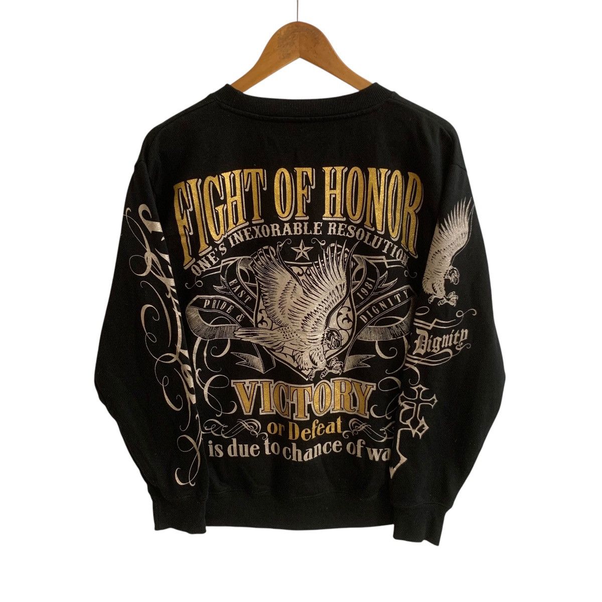 Vintage Rare Full Print Fighter Figh OF HOnor Sweatshirt Medium Size US M / EU 48-50 / 2 - 1 Thumbnail