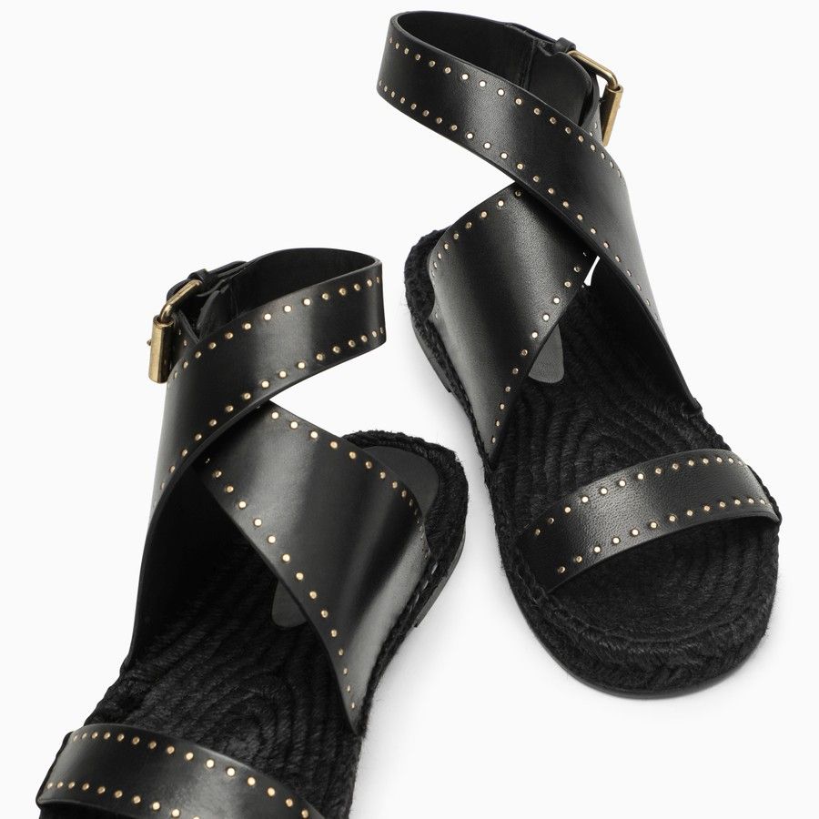 Isabel Marant o1d2blof0824 Leather Sandal in Black Size US 6 / IT 36 - 5 Thumbnail