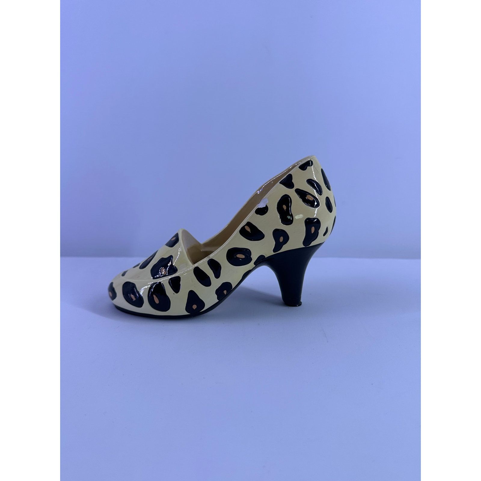 & Other Stories Vintage Cheetah Print Ceramic High Heel Decor 6.5”long Size ONE SIZE - 1 Thumbnail