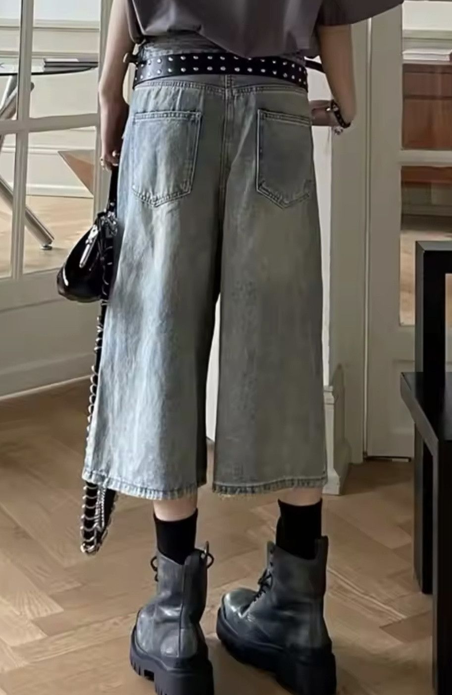 Japanese Brand × Jean Vintage Blue Ripped Short Jeans Size 29" - 2 Thumbnail