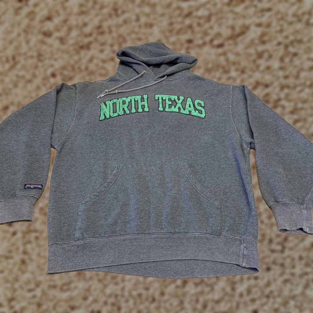 Jansport JanSport North Texas Hoodie Mens Medium Gray College Embroidered Fleece Pullover Size US M / EU 48-50 / 2 - 1 Thumbnail