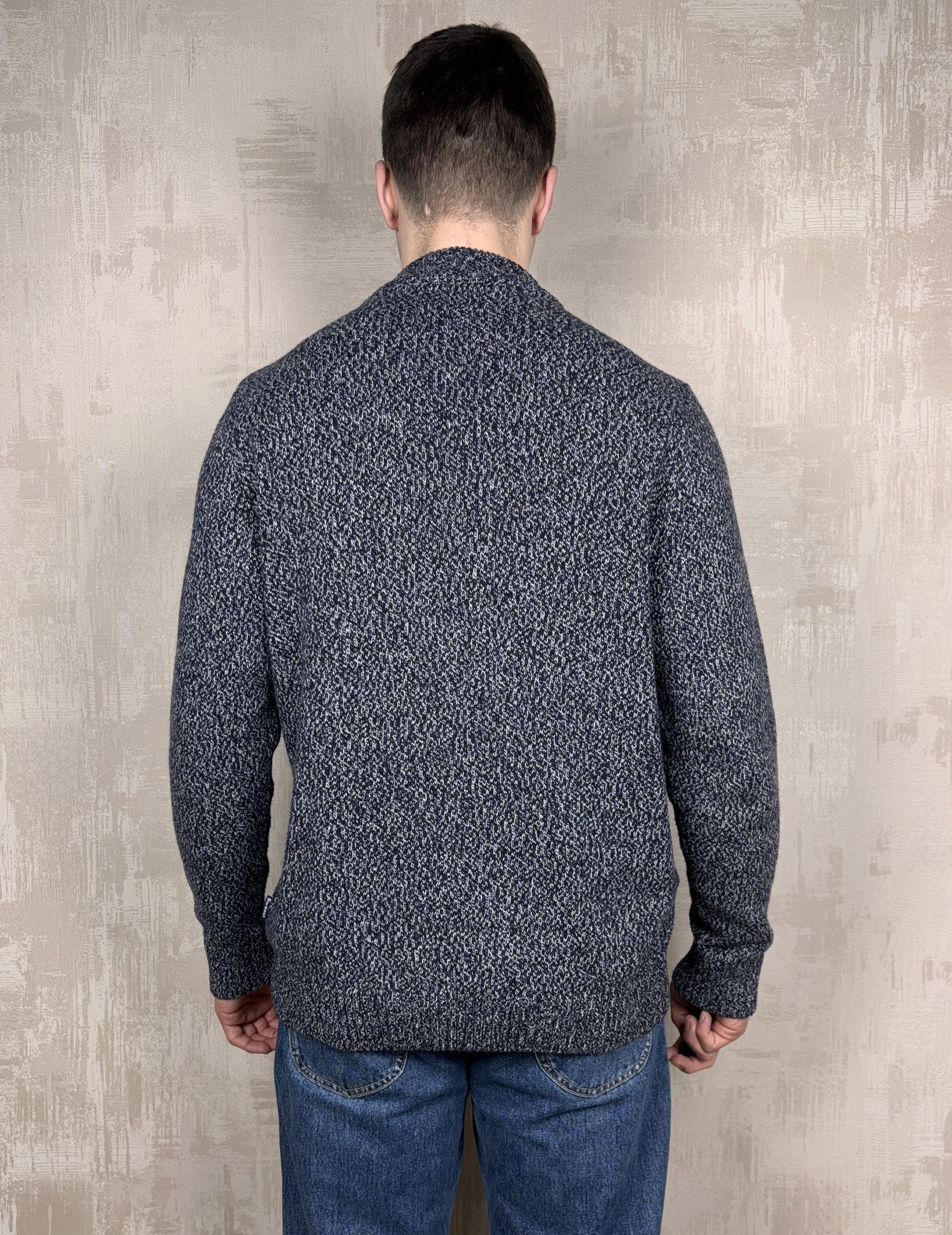 Barbour Barbour Sid Half Zip Pullover Navy Marl Wool Cotton Sweater Size US L / EU 52-54 / 3 - 12 Thumbnail