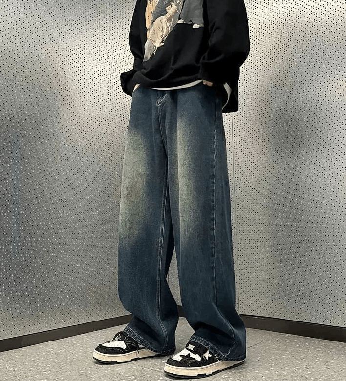 Japanese Brand × Jean Vintage loose distressed oversize American casual jeans Size US 32 / EU 48 - 1 Thumbnail