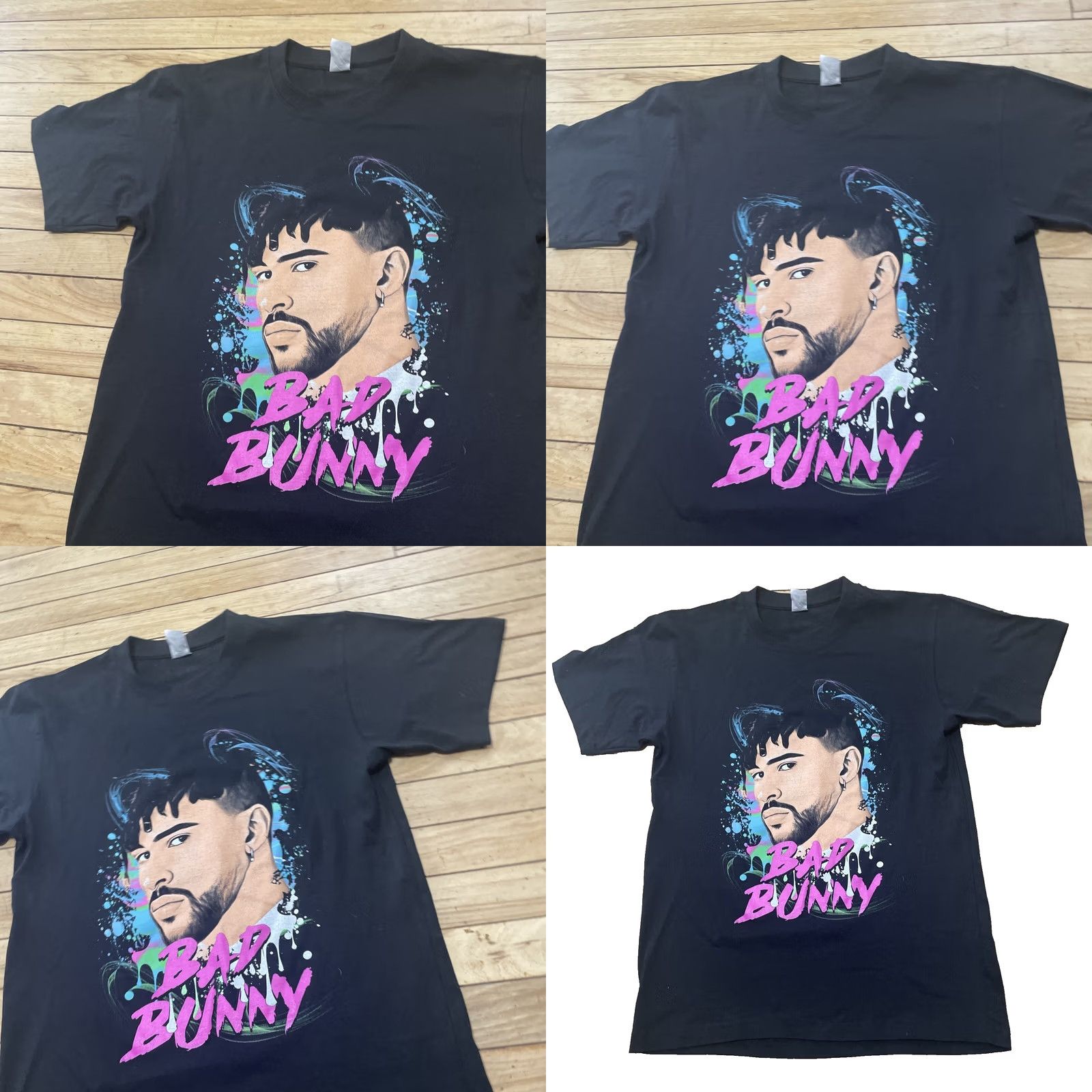 Pinko Bad Bunny T-Shirt Men M Black Pink Graphic Tee Short Sleeve Crew Hip Hop Size US M / EU 48-50 / 2 - 9 Thumbnail
