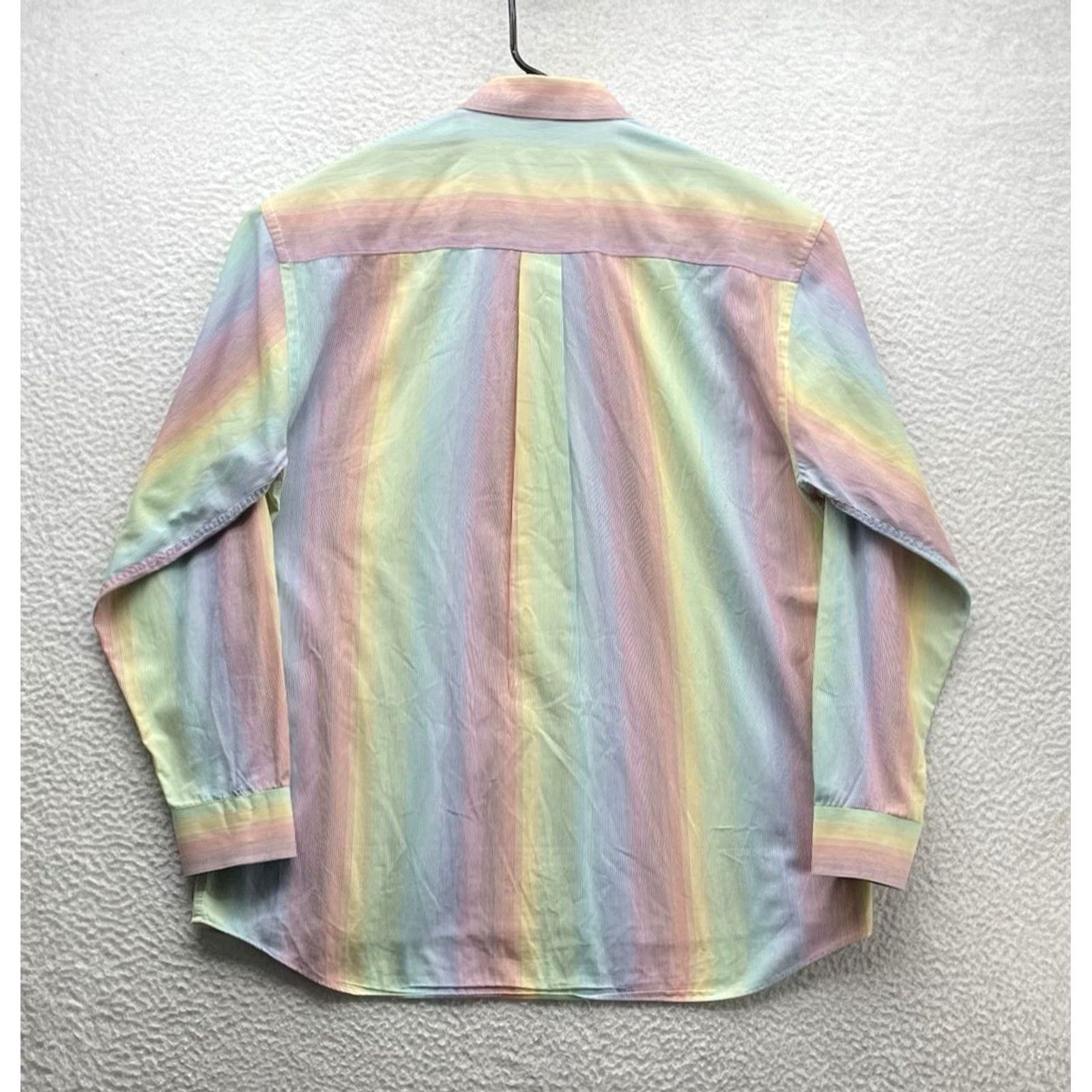 Rainbow Alan Flusser Shirt Mens L Multicolor Striped Colorful Preppy Button-Up Casual Golf Size US L / EU 52-54 / 3 - 6 Thumbnail
