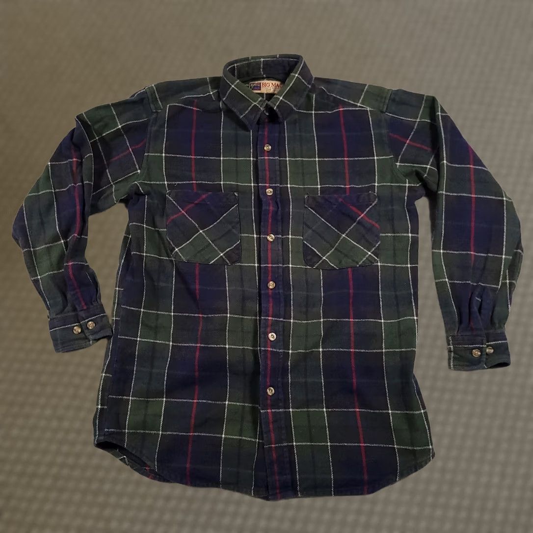 Vintage VINTAGE Big Mac Flannel Shirt Mens MT Plaid Long Sleeve Button Up Size US M / EU 48-50 / 2 - 1 Thumbnail