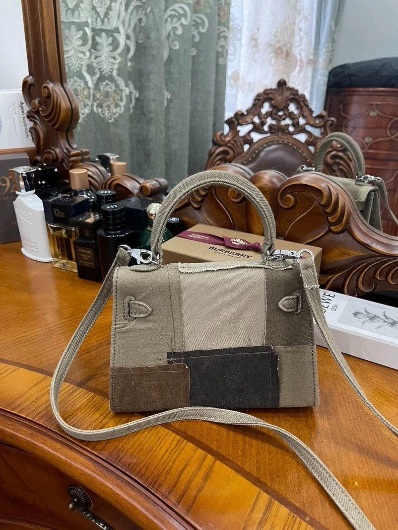 Maison Margiela Emotional World Canvas Shoulder Handbag-2506 Size ONE SIZE - 3 Thumbnail