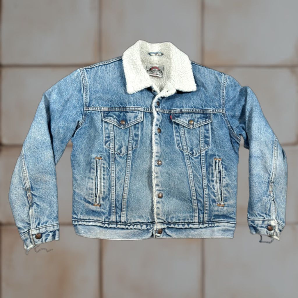 Levi's VINTAGE Levi's Jacket Denim Trucker USA Made Medium Blue Levi's Trucker 80s Mens Jacket Size US M / EU 48-50 / 2 - 1 Thumbnail