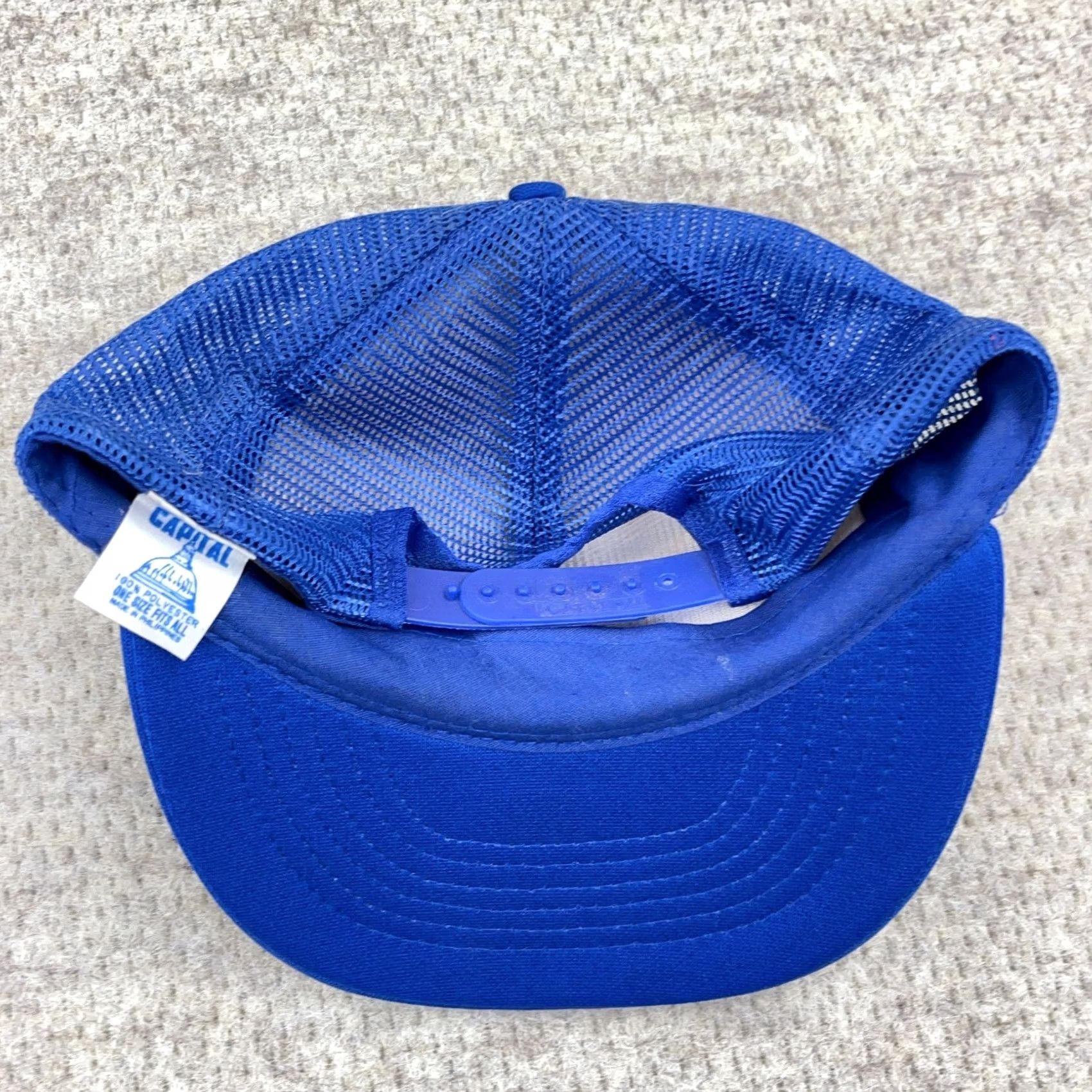 Kapital VINTAGE 7 Eleven Trucker Hat Cap Snapback Blue Gray Oil Gas Station Truck Stop 80s 90s Made In USA Mens Size ONE SIZE - 4 Thumbnail