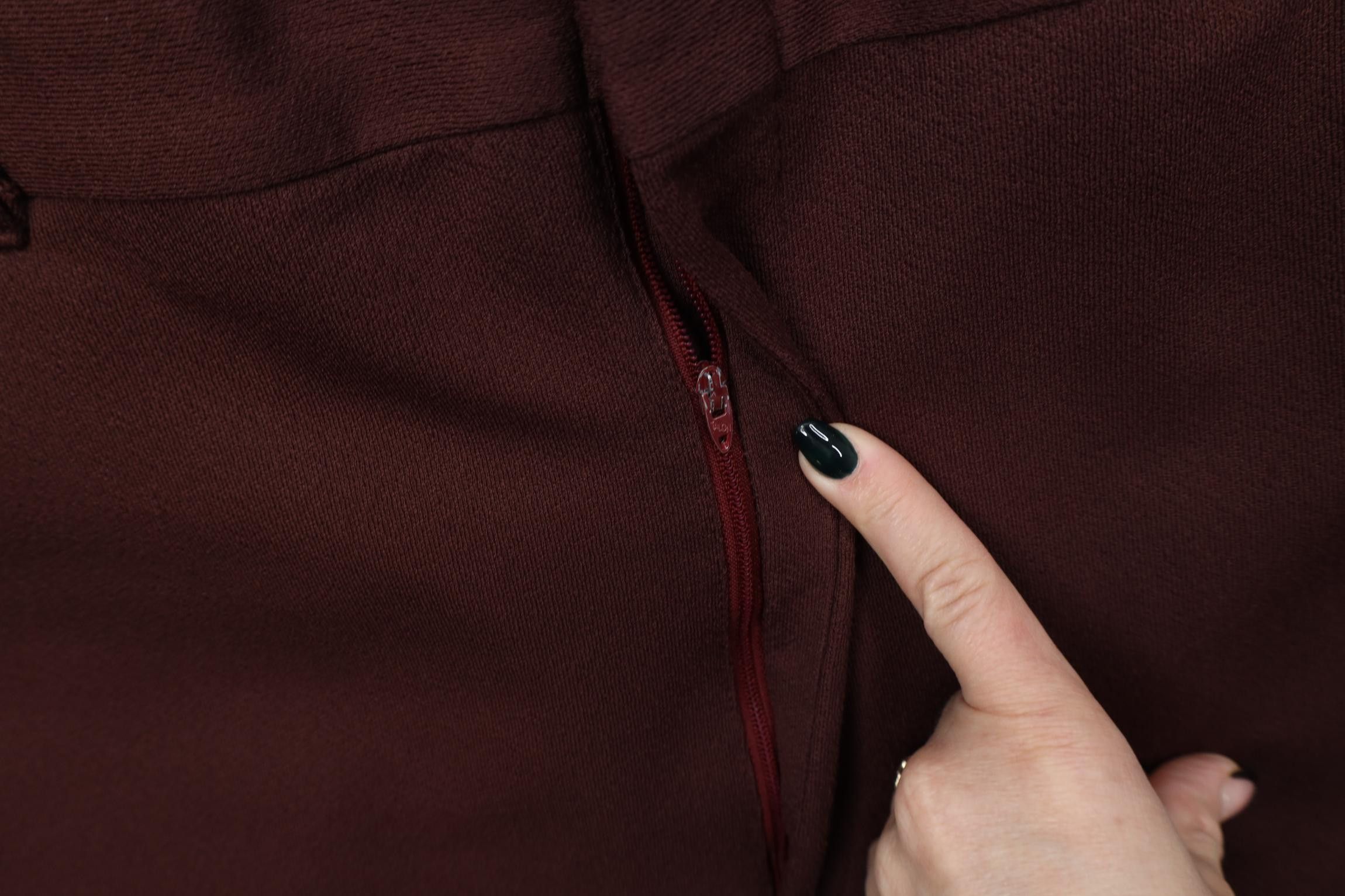 Vintage Vintage 70s Streetwear Wide Leg Chino Pants Burgundy USA Size US 40 / EU 56 - 6 Thumbnail
