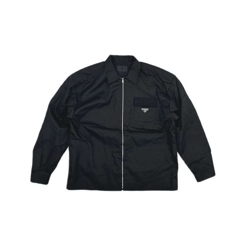 Prada Prada Black Zippered Long Sleeve Jacket-2506 Size US XL / EU 56 / 4 - 1 Thumbnail