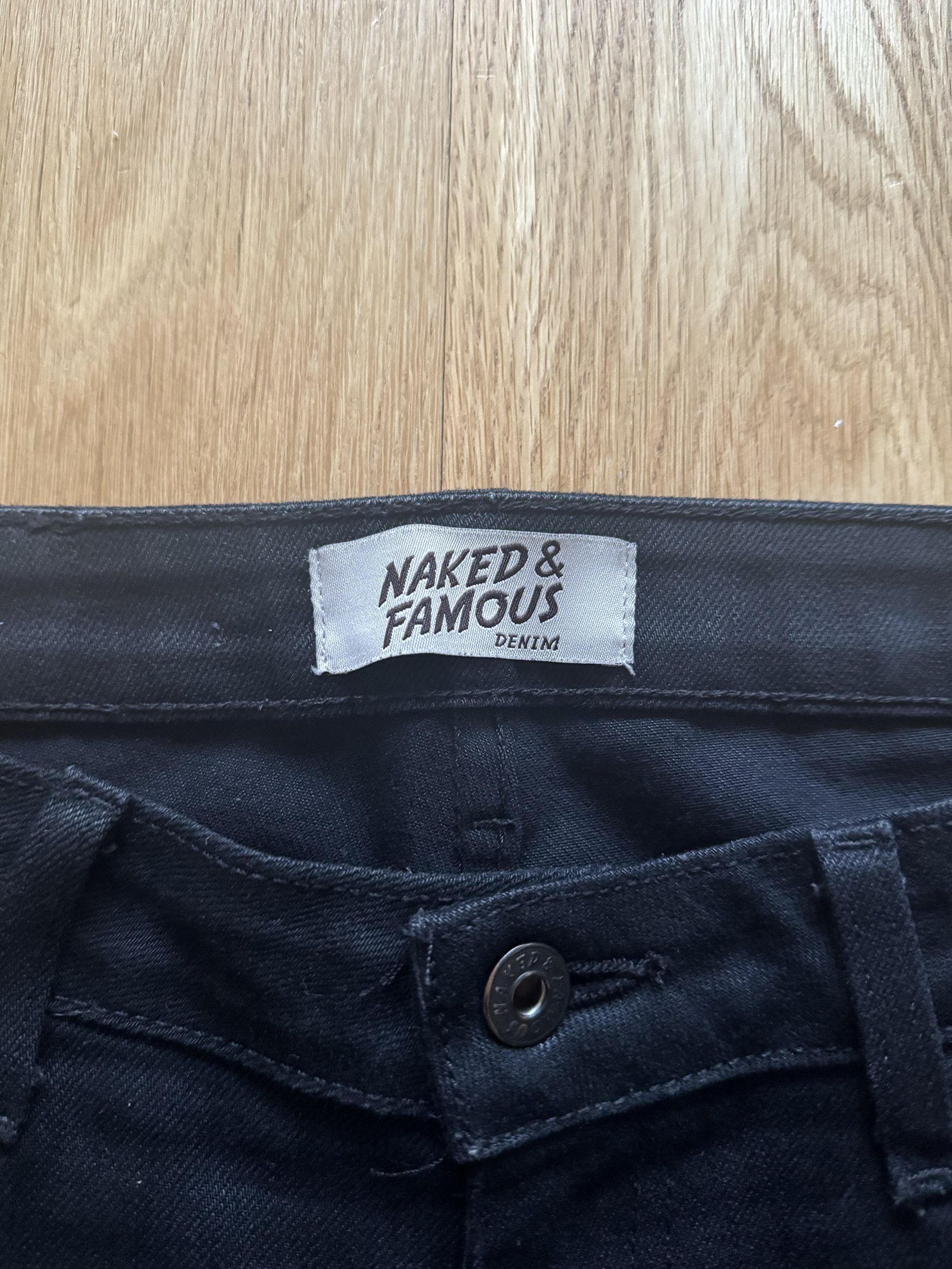 Naked & Famous Naked & Famous Black Denim Black Power Stretch Size US 34 / EU 50 - 5 Thumbnail