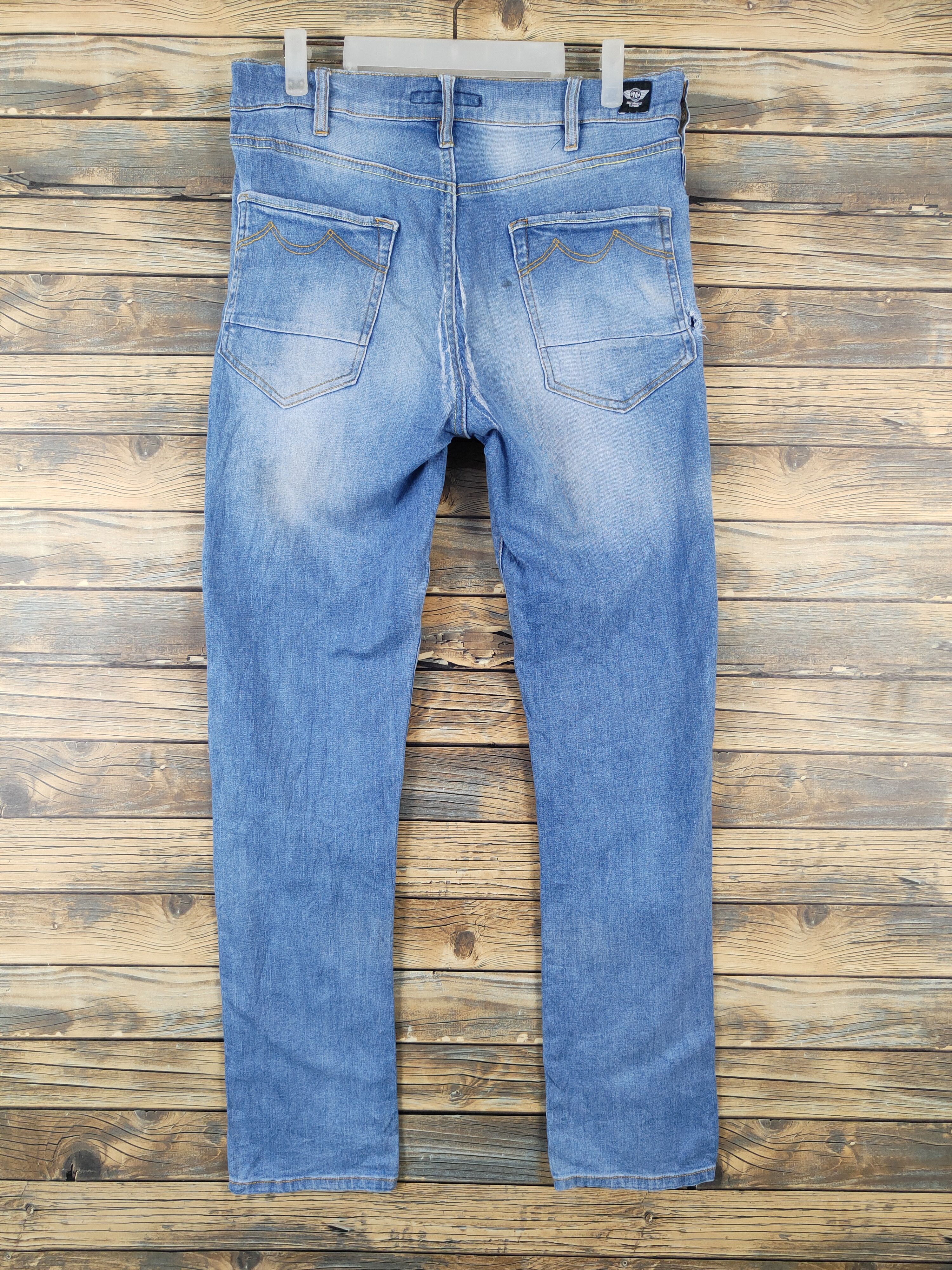 Japanese Brand Blue Monster Blue Distressed Ripped Jeans #W1951 Size US 32 / EU 48 - 10 Thumbnail