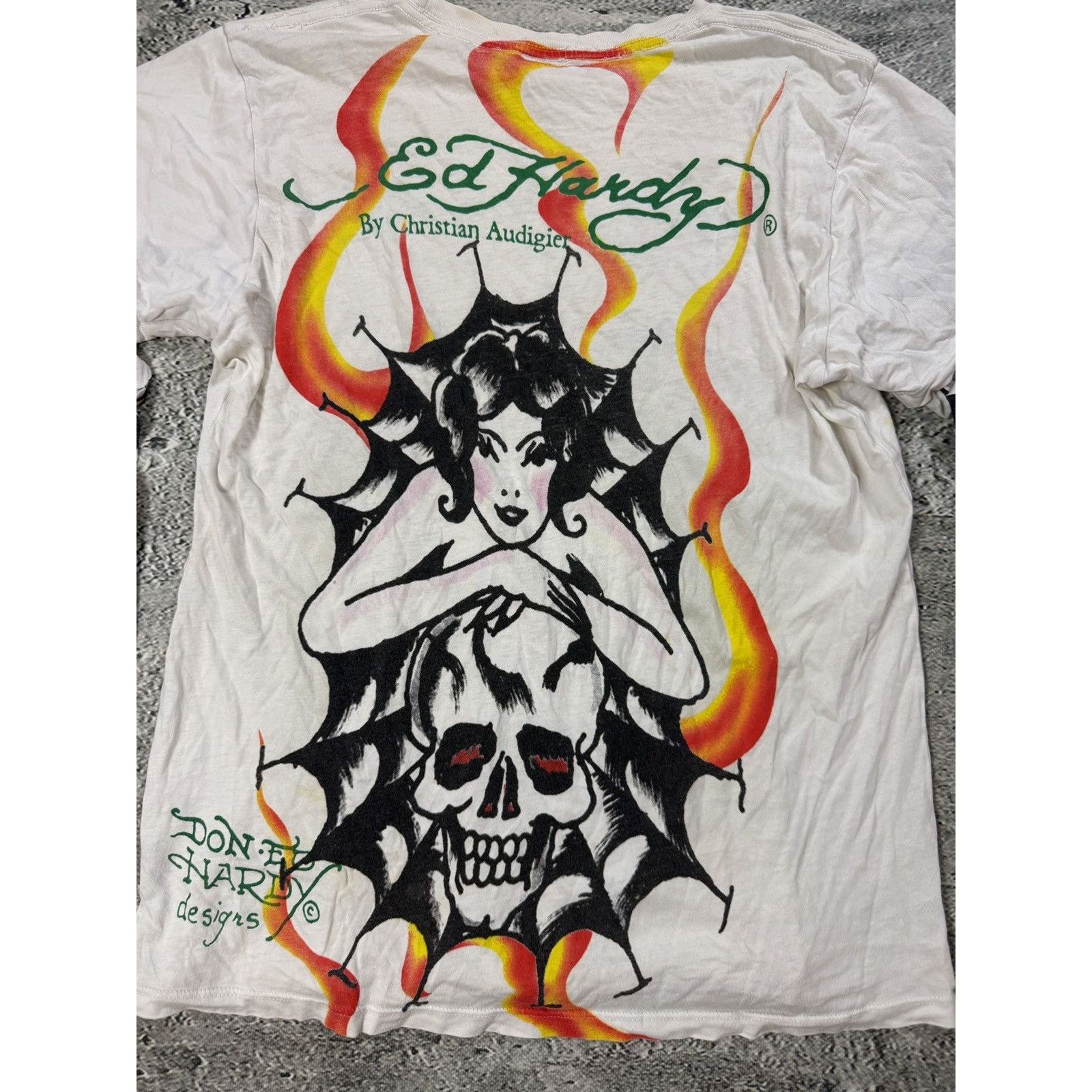 Ed Hardy Ed Hardy Christian Audigier vintage white longsleeve t-shirt Size US M / EU 48-50 / 2 - 7 Thumbnail
