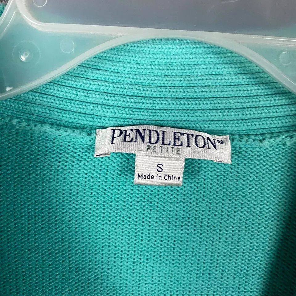 Pendleton Pendleton Cardigan Women's Blue Knit 100% Cotton PS Size S / US 4 / IT 40 - 3 Thumbnail